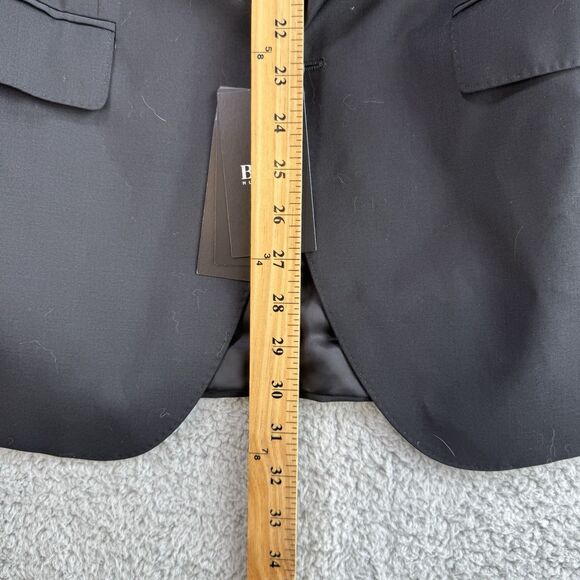 Hugo Boss Blazer Mens 40L Johnstons Lenon Black Wool Two Button NWT - Picture 5 of 12